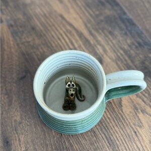 Vintage 1997 Clay Images Handmade Glazed Stoneware Hidden Dragon Mug